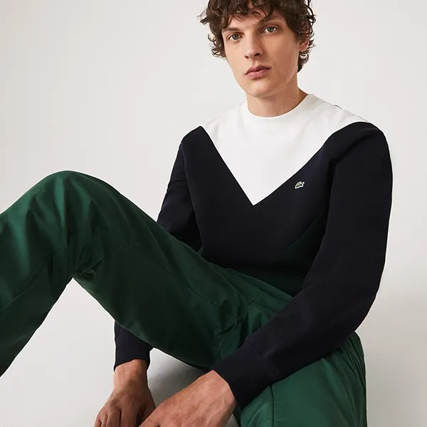 Áo Nỉ Nam Lacoste Sweatshirt Men's SH2185 FFY Màu Xanh Navy
