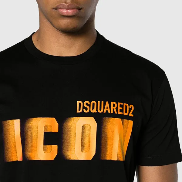 Áo Phông Nam Dsquared2 Icon Blur S79GC0082 S23009 972 Tshirt Màu Đen Size XS
