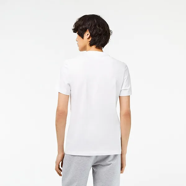 Áo Phông Nam Lacoste Cotton Jersey Print Tshirt TH5070-001 Màu Trắng Size 3