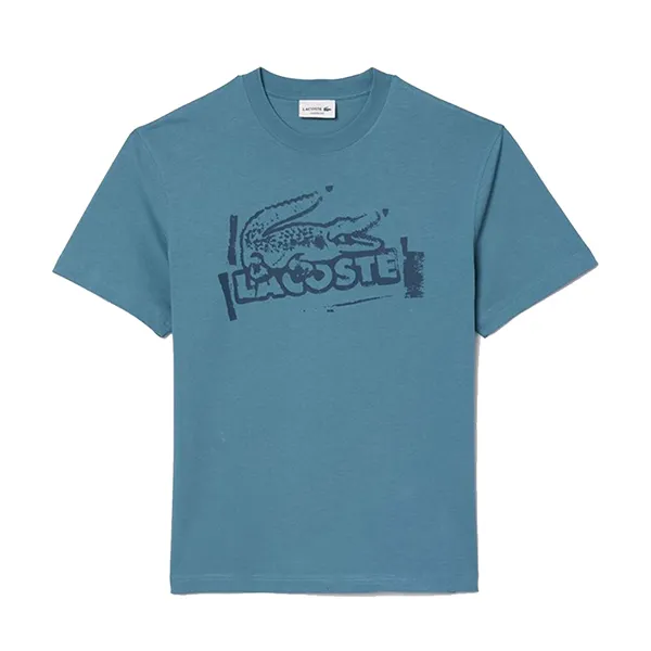 Áo Phông Nam Lacoste Jersey TH0284 CUN Tshirt Màu Xanh Size 3
