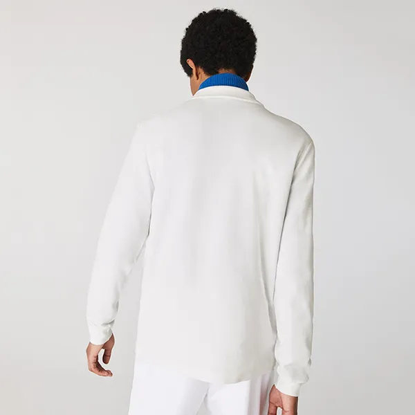 Áo Polo Dài Tay Nam Lacoste Men's Regular Fit Printed White PH1900 70V Màu Trắng Size 4