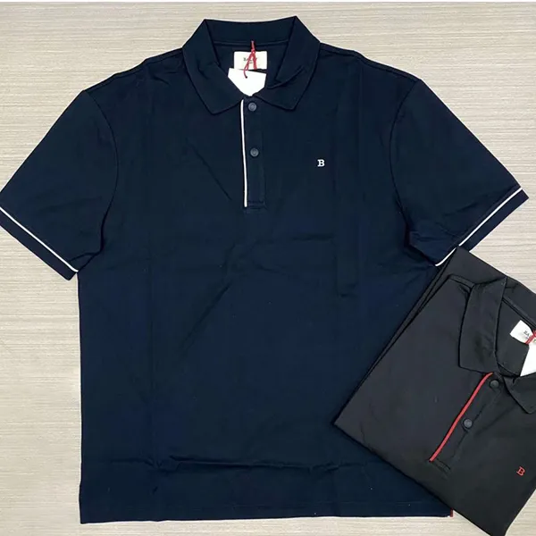 Áo Polo Nam Bally Men’s Shirt Logo B Màu Xanh Navy Size S