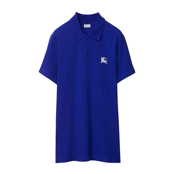 Áo Polo Nam Burberry BBR Logo Shirt Màu Xanh Dương Size S