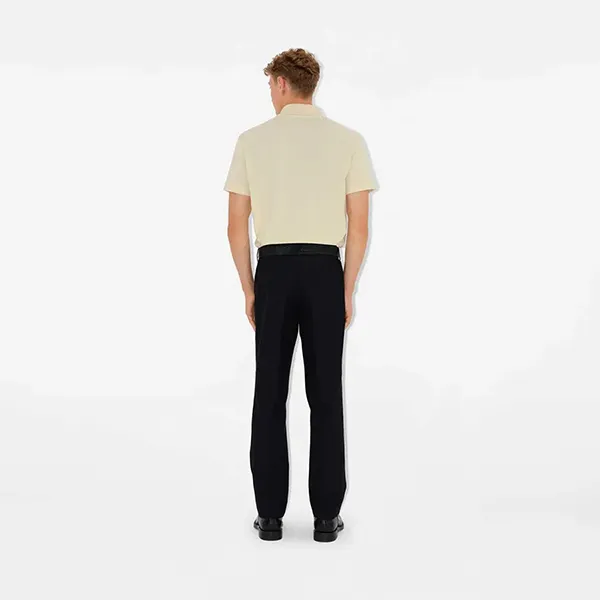 Áo Polo Nam Burberry Cotton Men's Polo Shirt 80998831002 Màu Trắng Kem Size S