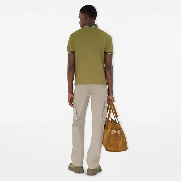 Áo Polo Nam Burberry Slim Fit Logo Collar Cotton Polo Shirt 81100951 Màu Xanh Olive Size XS