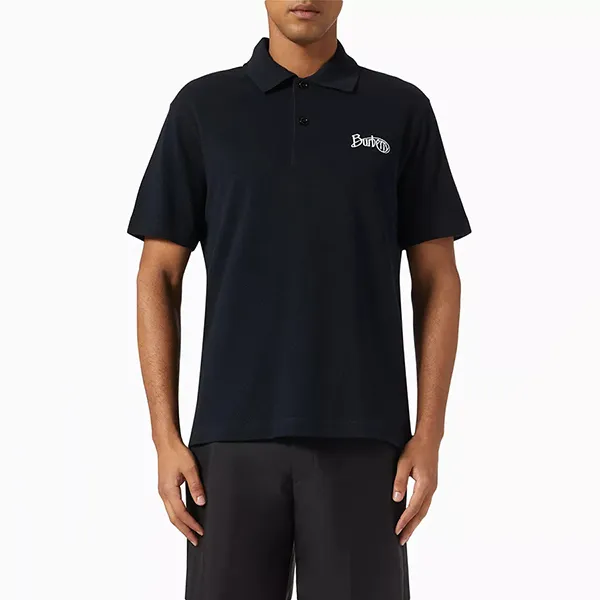 Áo Polo Nam Burberry Word-press Polo Shirt In Cotton Màu Đen Size XS