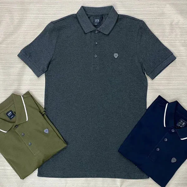 Áo Polo Nam CPS Chaps Tshirt Dark Grey Màu Xám Đậm Size XS