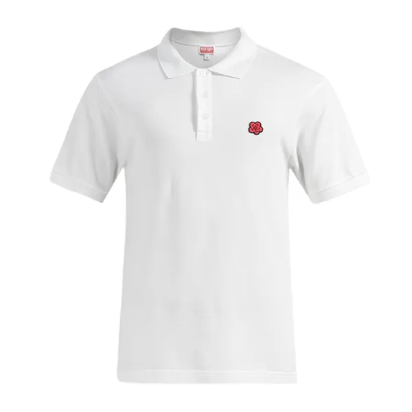 Áo Polo Nam Kenzo Boke Flower Embroidered Slim In White PFF65PO1534PU 02 Màu Trắng Size S