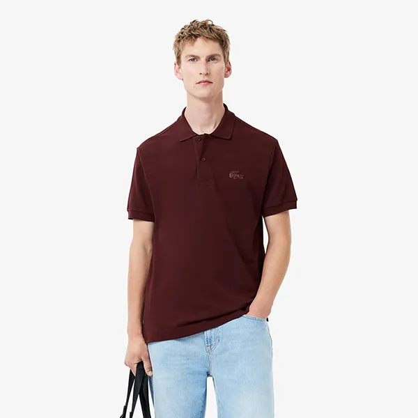 Áo Polo Nam Lacoste Classic Polo Shirt L.12.12 With Badge PH2856 BZD Màu Đỏ Đô Size 2
