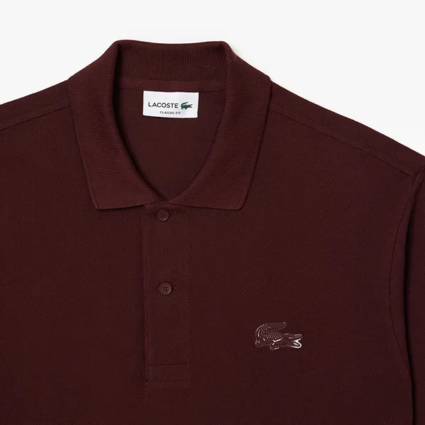Áo Polo Nam Lacoste Classic Polo Shirt L.12.12 With Badge PH2856 BZD Màu Đỏ Đô Size 2