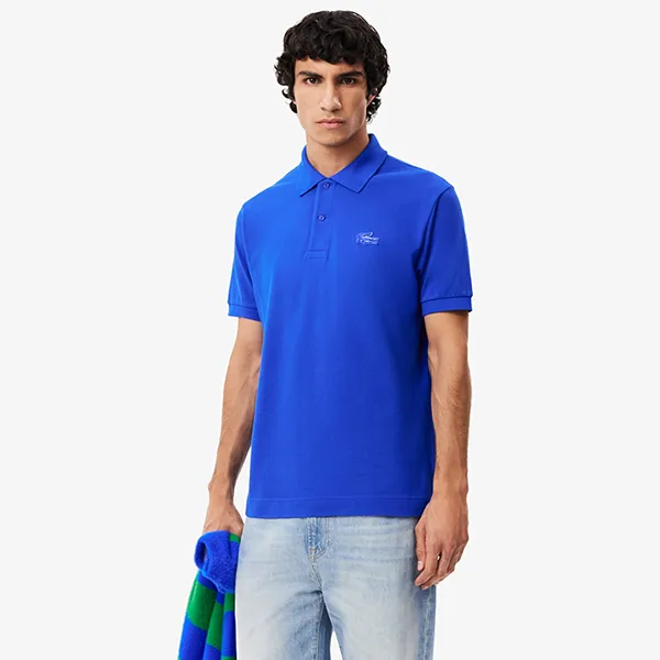 Áo Polo Nam Lacoste Classic Polo Shirt L.12.12 With Badge PH2856 HJM Màu Xanh Dương Size 2