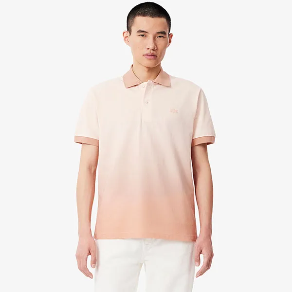Áo Polo Lacoste L.12.12 Classic Fit Ombré Print PH0740 GXI Màu Hồng Nhạt Size 3