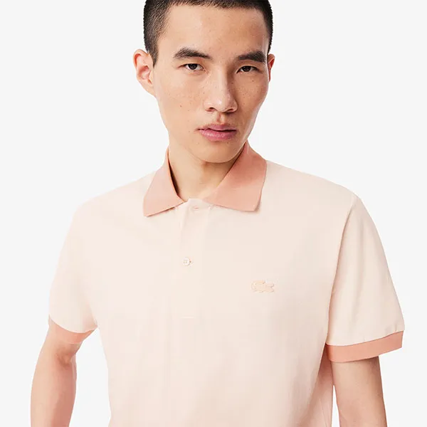 Áo Polo Lacoste L.12.12 Classic Fit Ombré Print PH0740 GXI Màu Hồng Nhạt Size 3