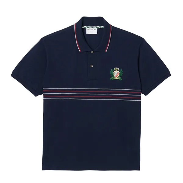 Áo Polo Nam Lacoste Men's Classic Fit L.12.12 Embroidered Shield PH0037166 Màu Xanh Navy Size 5