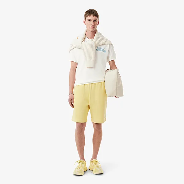 Áo Polo Nam Lacoste Men's Classic Fit Printed L.12.12 PH0285 CPI Màu Trắng