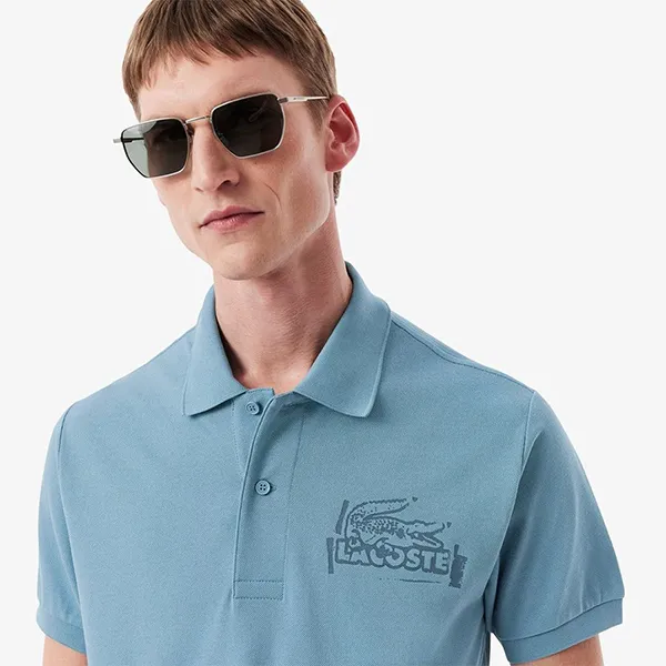 Áo Polo Nam Lacoste Men's Classic Fit Printed L.12.12 PH0285 CUN Màu Xanh Size 4