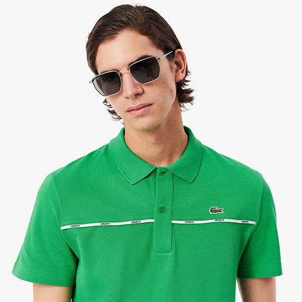 Áo Polo Nam Lacoste Men's Regular Fit Logo Trim L.12.12 Polo PH9863 SIW Màu Xanh Lá Size 3