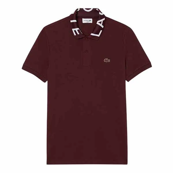 Áo Polo Nam Lacoste Movement Jacquard Collar Polo PH7495 BZD Màu Đỏ Đô Size 2