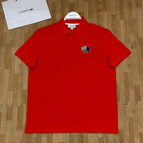 Áo Polo Nam Lacoste Regular Fit Shirt PH6544-F8M Màu Đỏ Cam Size 4