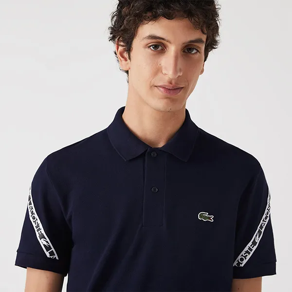 Áo Polo Nam Lacoste Regular Fit Stretch Mini Piqué Fit PH9528 166 Màu Xanh Navy