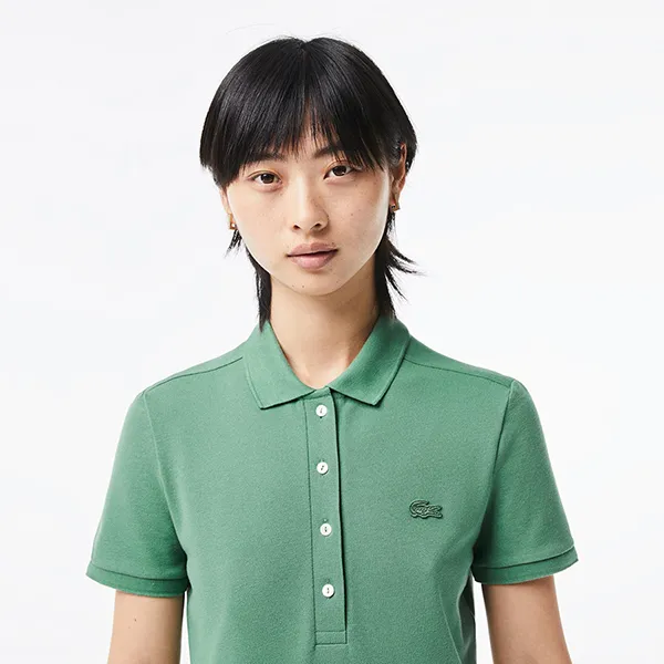 Áo Polo Nam Lacoste Slim Fit Stretch Cotton Pique Shirt PF5462 Màu Xanh Lá Size 36