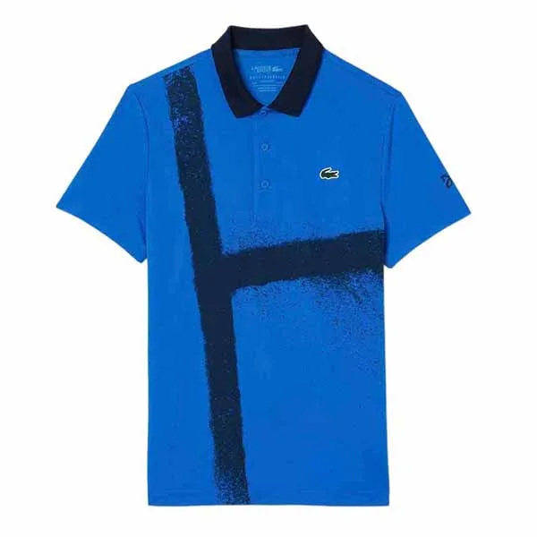 Áo Polo Nam Lacoste Tennis x Novak Djokovic DH8971-00-3D3 Màu Xanh Dương Size 3