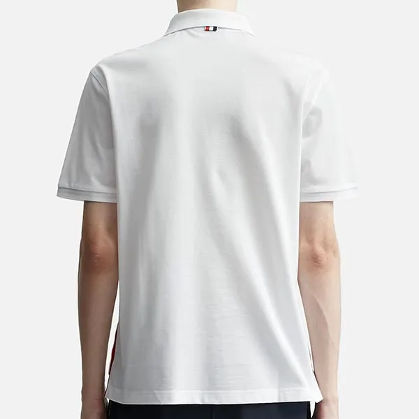 Áo Polo Nam Thom Browne Chest Pocket Polo Shirt Màu Trắng Size 3