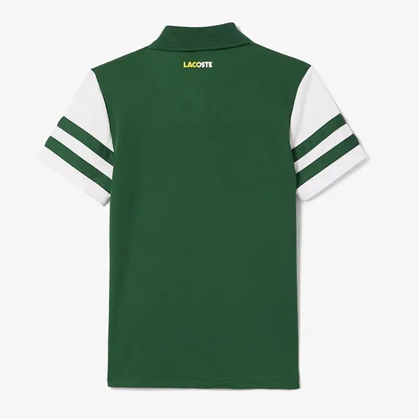 Áo Polo Trẻ Em Lacoste Kids' Ultra Dry Piqué Tennis Polo DJ7435 51 291 Màu Xanh Green