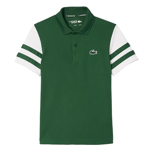 Áo Polo Trẻ Em Lacoste Kids' Ultra Dry Piqué Tennis Polo DJ7435 51 291 Màu Xanh Green