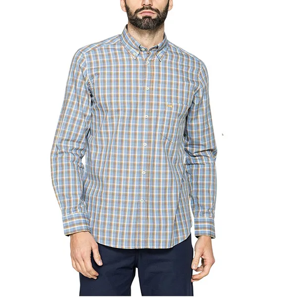 Áo Sơ Mi Dài Tay Nam Carrera Jeans 213A1230A_80K Màu Xanh Kẻ Size M