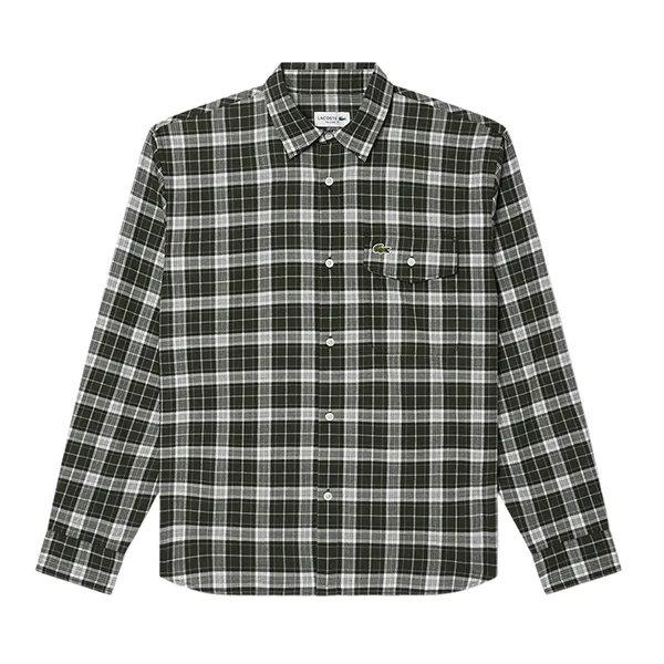 Áo Sơ Mi Dài Tay Nam Lacoste CH6729-54N I68 Màu Xanh Kẻ Size 39