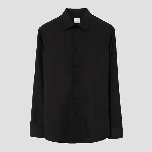 Áo Sơ Mi Nam Burberry Shefford Long-Sleeve Shirts In Black 80914291 Màu Đen Size XS
