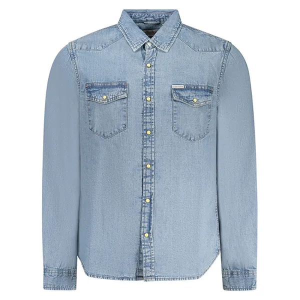 Áo Sơ Mi Nam Guess Jeans Slim Fit M5RH55D5M82_AZGJER Màu Xanh Bò Size S