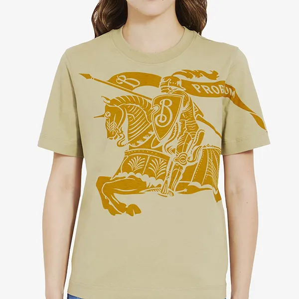 Áo Thun Burberry EKD Cotton T-Shirt Màu Xanh Nhạt Size S
