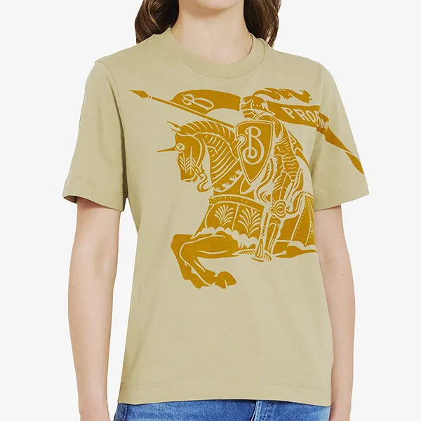 Áo Thun Burberry EKD Cotton T-Shirt Màu Xanh Nhạt Size S