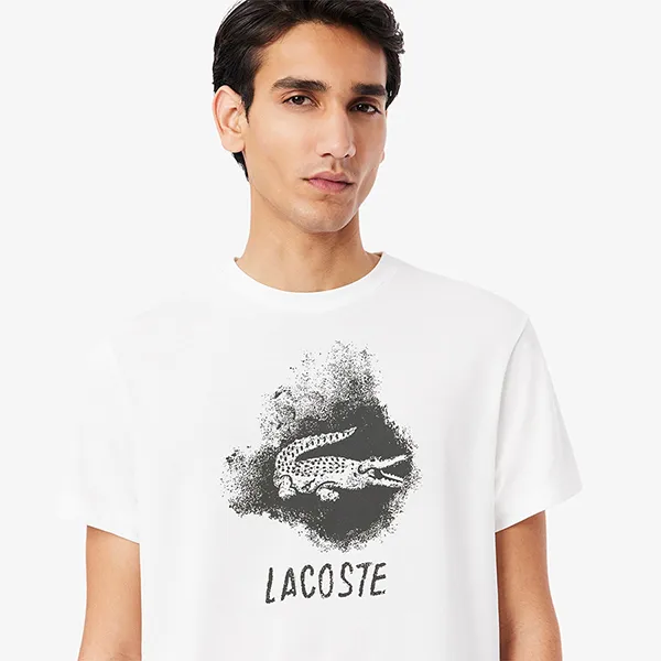 Áo Thun Nam Lacoste Graphic Ultra Dry Tshirt TH8917 001 Màu Trắng Size 3
