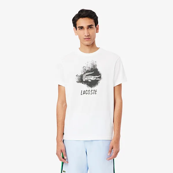 Áo Thun Nam Lacoste Graphic Ultra Dry Tshirt TH8917 001 Màu Trắng Size 3