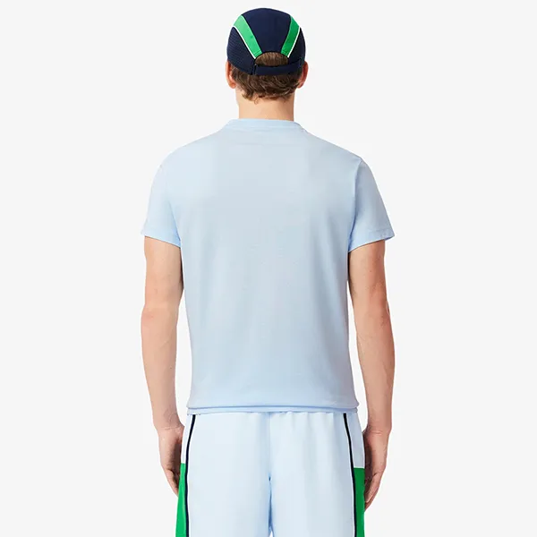 Áo Thun Nam Lacoste Graphic Ultra Dry Tshirt TH8917 T01 Màu Xanh Nhạt Size 3