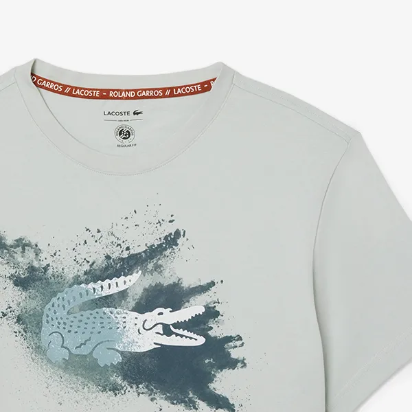 Áo Thun Nam Lacoste Men's Roland-Garros Edition Sport T-Shirt TH8725 CJ7 Màu Xanh Size 2