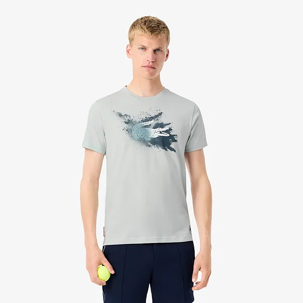 Áo Thun Nam Lacoste Men's Roland-Garros Edition Sport T-Shirt TH8725 CJ7 Màu Xanh Size 2