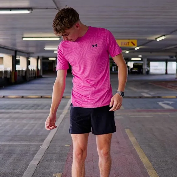 Áo Thun Nam Under Armour Geo Tessa Vent T-Shirt Pink Màu Hồng Size S (Form Âu)