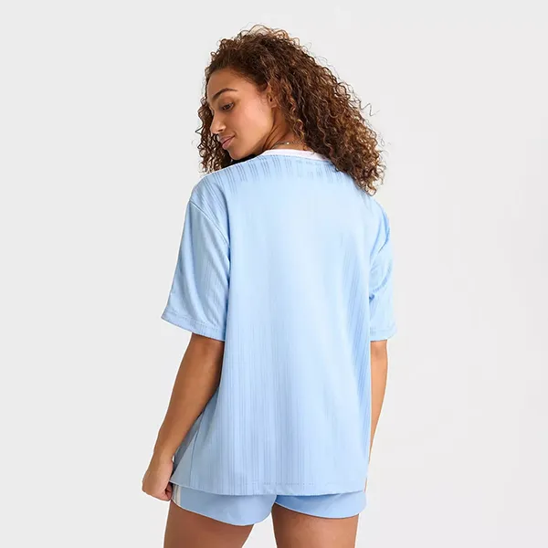 Áo Thun Nữ Adidas Originals 3 Stripes JY9563 Tshirt Màu Xanh Nhạt Size S