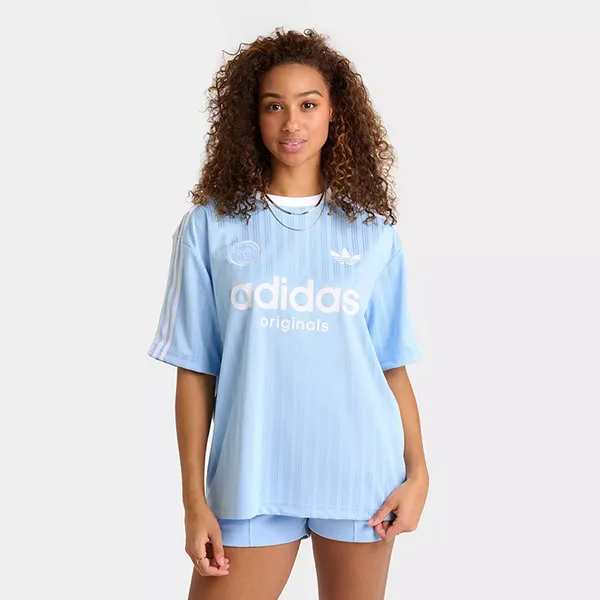 Áo Thun Nữ Adidas Originals 3 Stripes JY9563 Tshirt Màu Xanh Nhạt Size S