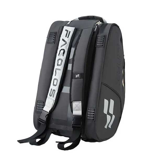 Balo Pickleball Facolos Elite Backpack Shiver White Màu Đen/Bạc
