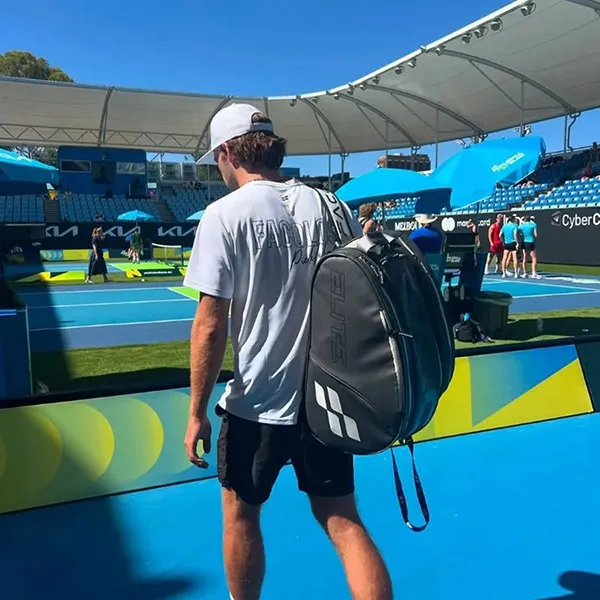 Balo Pickleball Facolos Elite Backpack Shiver White Màu Đen/Bạc