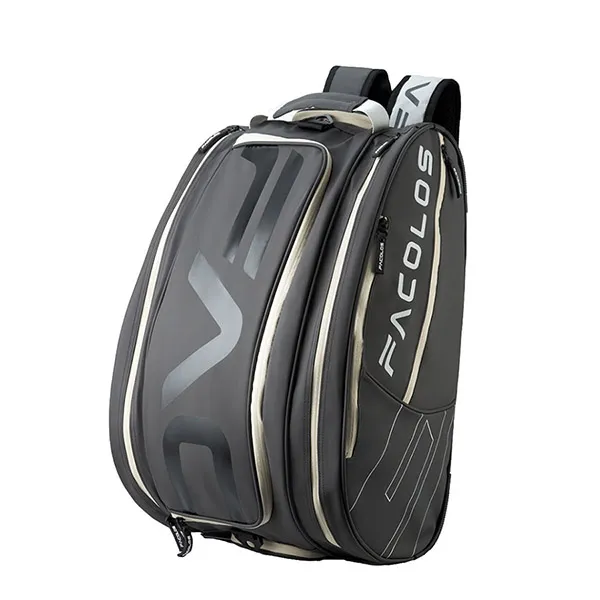 Balo Pickleball Facolos Elite Backpack Shiver White Màu Đen/Bạc