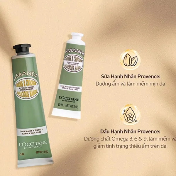 Bộ Kem Dưỡng Da Tay L'occitane Hand Cream & Body Lotion Mini 4 Món