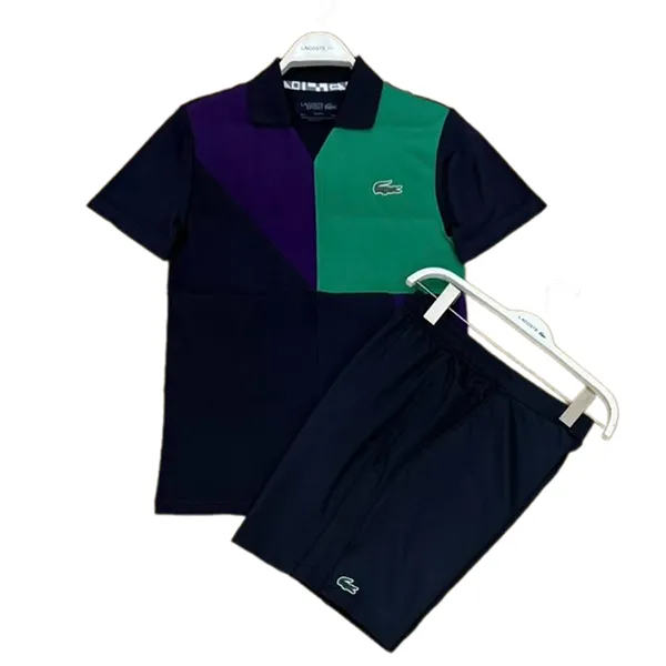 Bộ Quần Áo Cộc Tay Nam Lacoste Sport Colour-Block Ultra-Dry Piqué Tennis Phối Màu Size 3