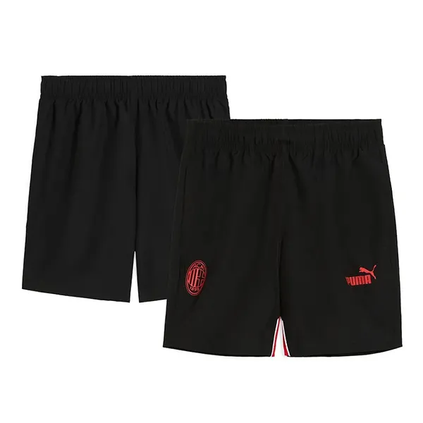 Bộ Quần Áo Cộc Tay Nam Puma AC Milan Ftblarchive Màu Đen - Đỏ Size M (Form Âu)