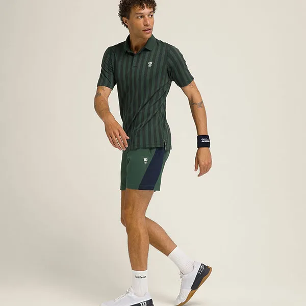 Bộ Quần Áo Cộc Tay Nam Wilson Men's Game Point Seamless Polo Màu Xanh Lá (Form Âu) Size S